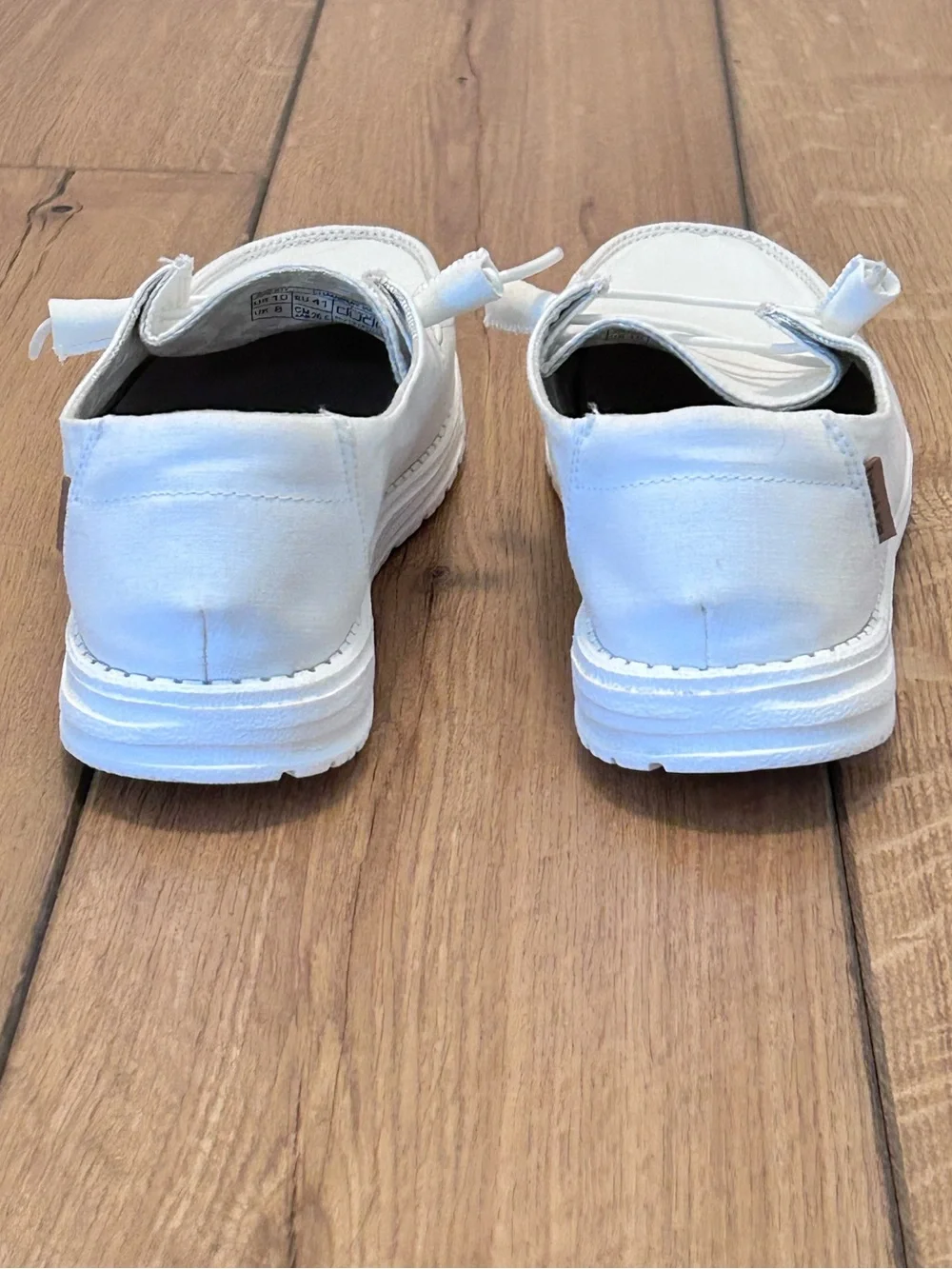 Hey Dudes Wendy Chambray White Canvas Slip-On Shoes Women’s Sz 10 - Picture 9 of 12